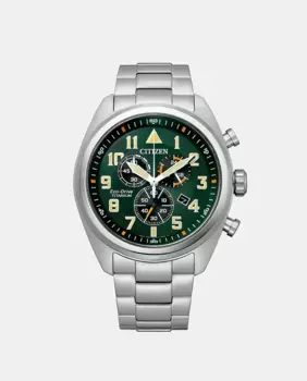 Citizen Super Titanium AT2480-81X Стальные мужские часы, серебряный