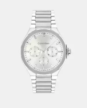 CK Vibrancy 25100054 Многофункциональные стальные часы Calvin Klein, серебряный