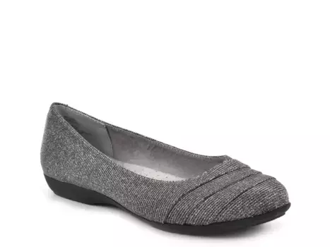 Clara Балетки Cliffs By White Mountain, Pewter Metallic Fabric