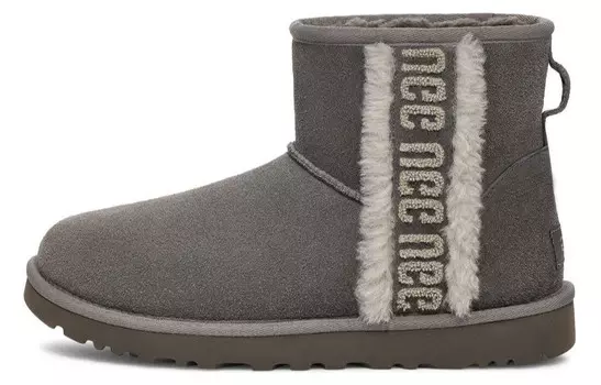 CLASSIC MINI Зимние ботинки женские серые Ugg