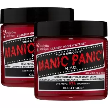 Cleo Rose Classic Creme Vegan Красная полуперманентная краска для волос без жестокости 118 мл, Manic Panic