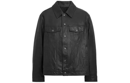 COACH Мужская кожаная куртка, цвет Black