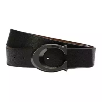COACH Ремень мужской из коровьей кожи, темно-коричневый, ширина 3,8 см