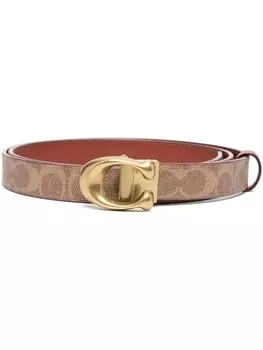 Coach ремень с монограммой, серый