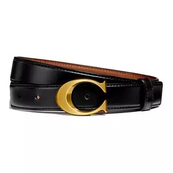 COACH Ремень женский из коровьей кожи, черный, ширина 2,5 см