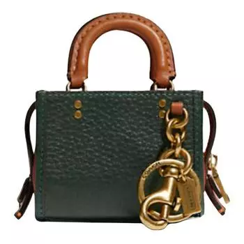 COACH Сумка через плечо, кошелек для монет, мини-сумка женская, зеленая