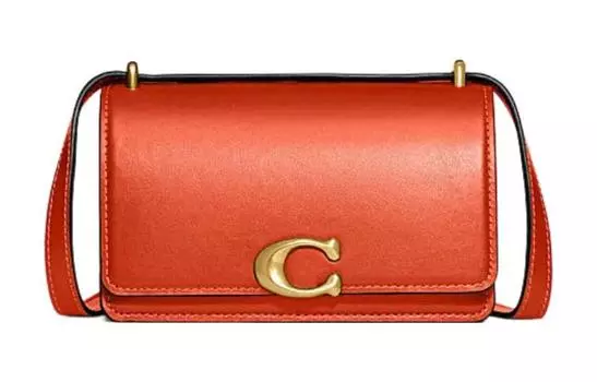 COACH Сумка-конверт Bandit из коровьей кожи, женская, оранжевая