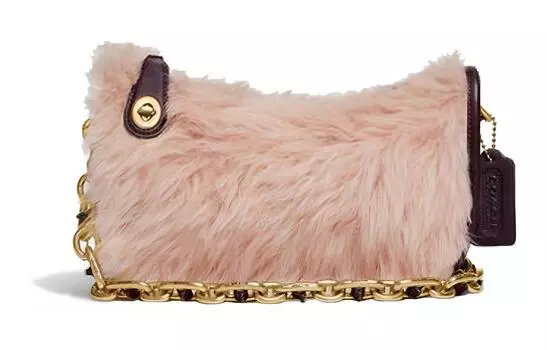 COACH Сумка-кошелек Swinger Wool с дубленой кожей, женская, розовая