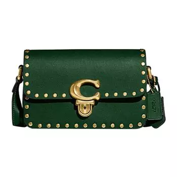 COACH Сумка-мессенджер Studio из коровьей кожи, через плечо, маленькая, женская, зеленая
