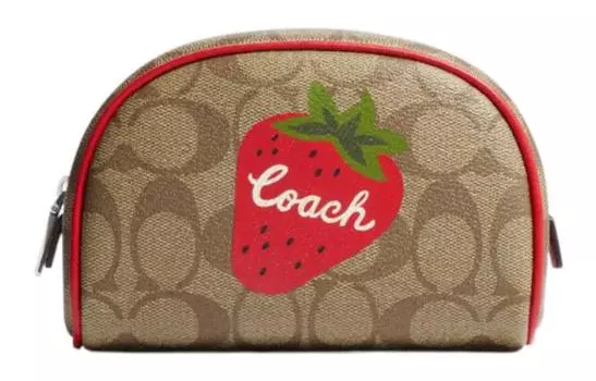 COACH Женская косметичка с куполом, Red