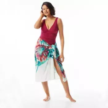 Coco Contours Topaz Convertible Oversize Sarong Cover Up, один размер, многоцветный