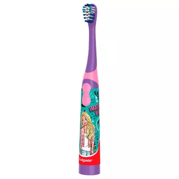 Colgate Barbie зубная щетка для детей на батарейках очень мягкая, 1 шт.