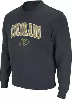 Colosseum Мужская черная толстовка с круглым вырезом Colorado Buffaloes Stadium