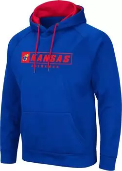 Colosseum Мужская толстовка с капюшоном Kansas Jayhawks Royal