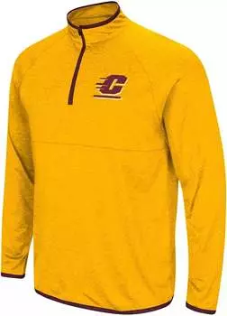 Colosseum Мужской пуловер Central Michigan Chippewas Gold с молнией