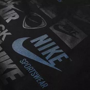 Comme des Garons Черная сумка с мульти-логотипом Nike, черный