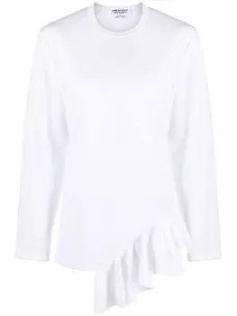 Comme Des Garons Comme Des Garons футболка с оборками, белый