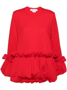 Comme Des Garons Comme Des Garons футболка с оборками, красный