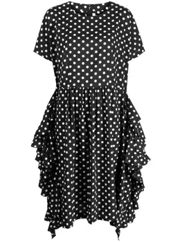 Comme Des Garons Comme Des Garons платье в горох с оборками, черный