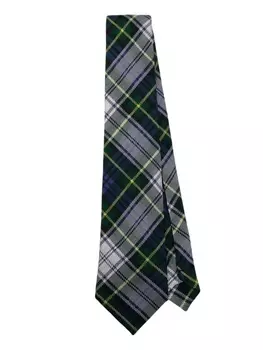 Comme des Garons Homme Deux галстук в клетку тартан, синий