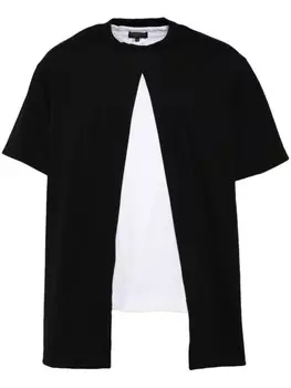 Comme des Garons Homme Plus футболка в технике пэчворк, черный
