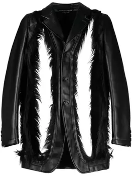 Comme des Garons Homme Plus пиджак с искусственным мехом, черный