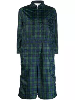 Comme des Garons plaid-check culotte jumpsuit, синий