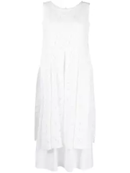 Comme Des Garons платье миди с кружевом, белый