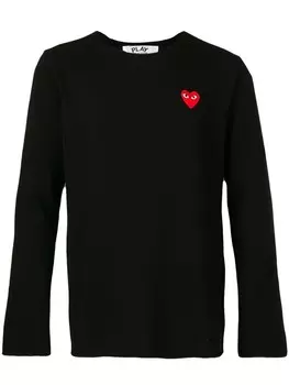 Comme Des Garons Play джемпер с нашивкой-логотипом, черный