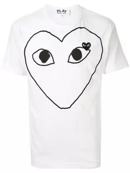 Comme Des Garons Play футболка с логотипом, белый
