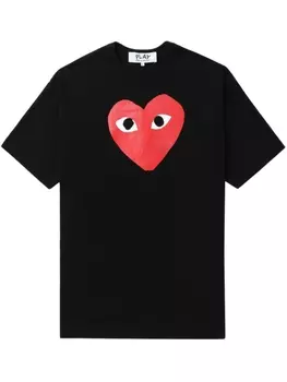 Comme Des Garons Play футболка с логотипом, черный