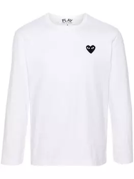 Comme Des Garons Play футболка с нашивкой, белый