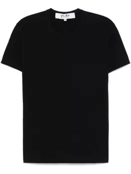 Comme Des Garons Play футболка с нашивкой, черный