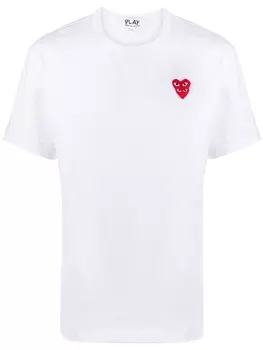Comme Des Garons Play футболка с принтом, белый