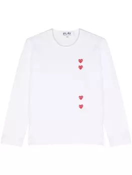 Comme Des Garons Play футболка с принтом, белый