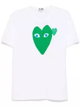 Comme Des Garons Play футболка с принтом, белый