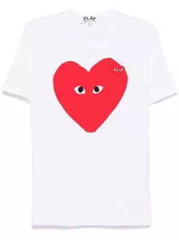 Comme Des Garons Play футболка с узором, белый