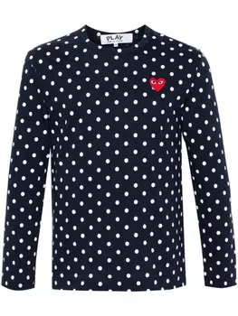Comme Des Garons Play футболка в горох, синий
