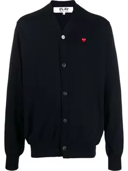 Comme Des Garons Play кардиган с V-образным вырезом и логотипом Heart, синий