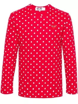 Comme Des Garons Play толстовка в горох, красный