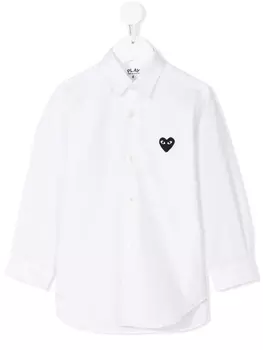 Comme des Garons рубашка с вышивкой, белый