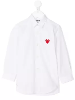 Comme des Garons рубашка с вышивкой, белый