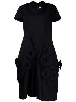 Comme Des Garons шерстяное платье миди, черный