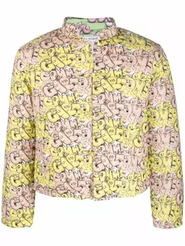 Comme Des Garons Shirt пуховик с логотипом, желтый