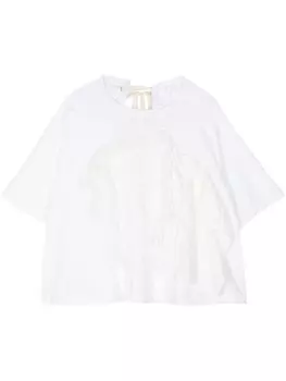 Comme des Garons TAO топ с открытой спиной, белый