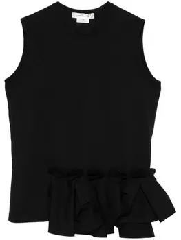 Comme Des Garons топ с оборками, черный