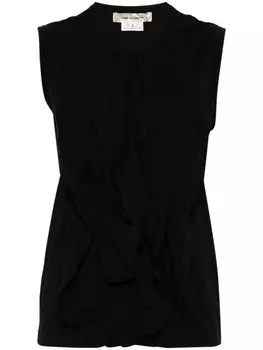 Comme Des Garons топ с оборками, черный