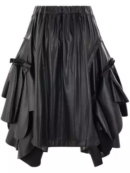 Comme Des Garons юбка миди со складками, черный
