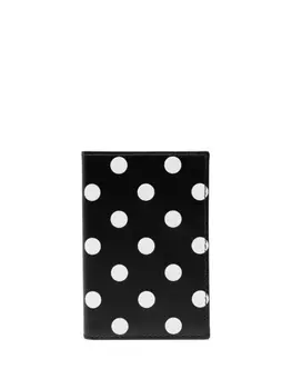 Comme Des Garons Wallet бумажник в горох, черный