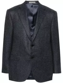 Corneliani блейзер с узорчатым жаккардом, синий